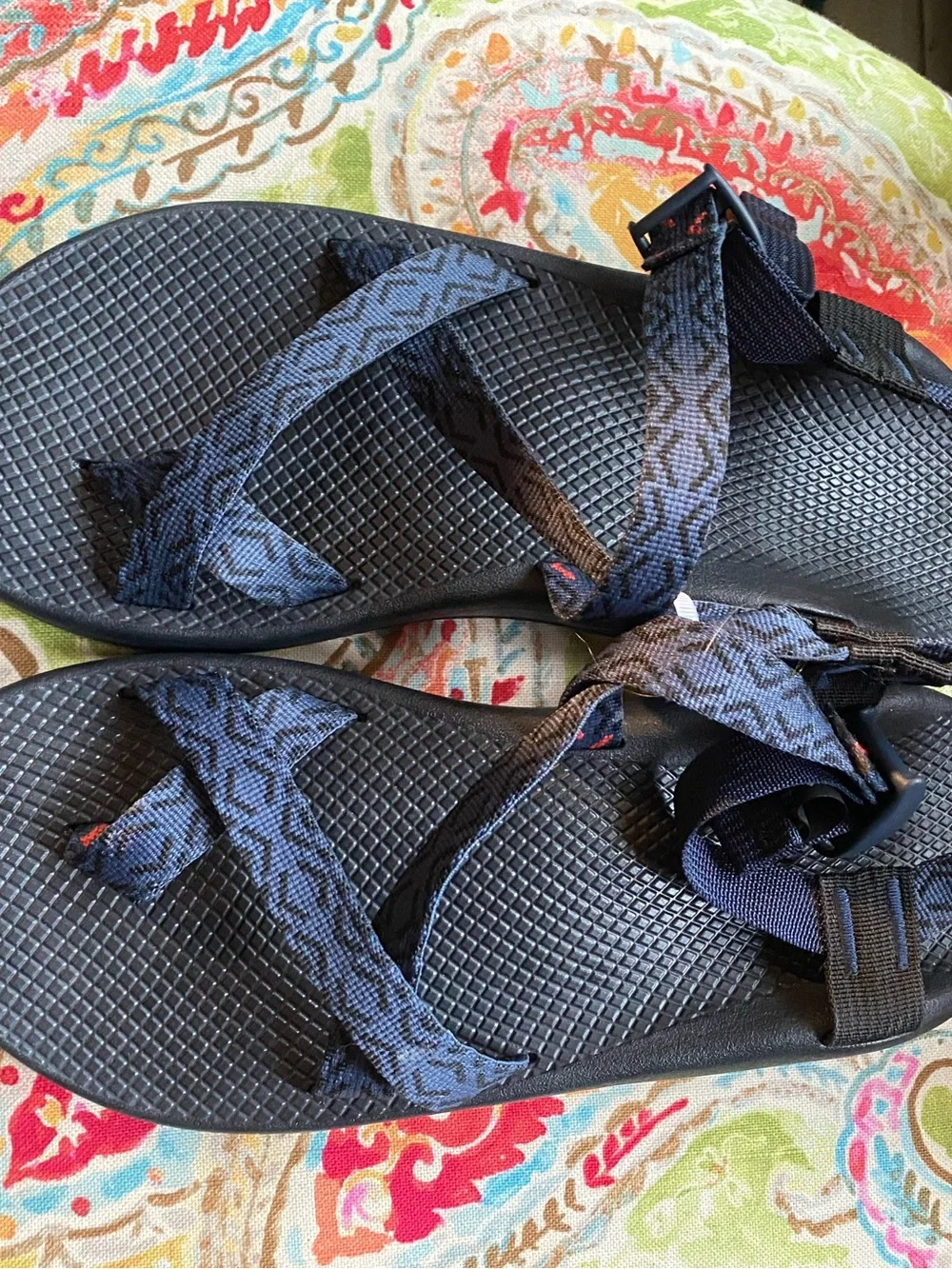 Chaco Men's 12 Navy Blue Strappy Outdoor Sandals